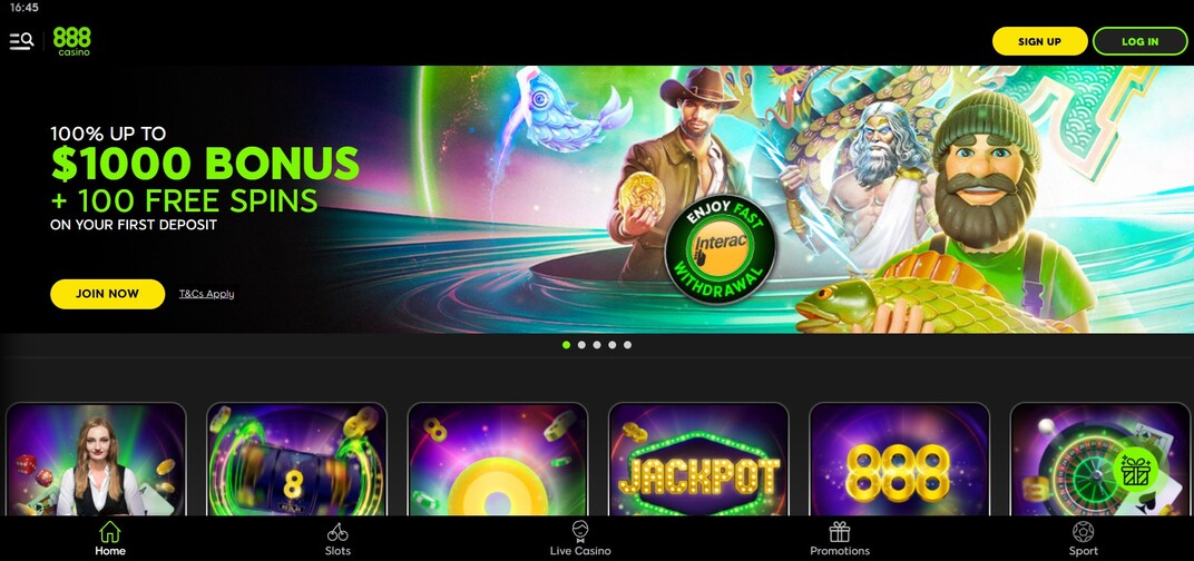 Homepage 888Casino