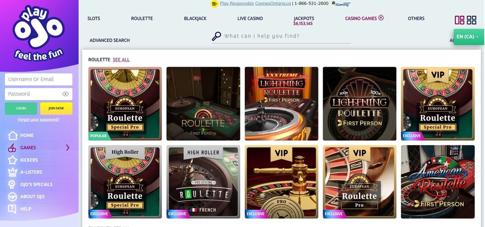 CasinoGames Playojo