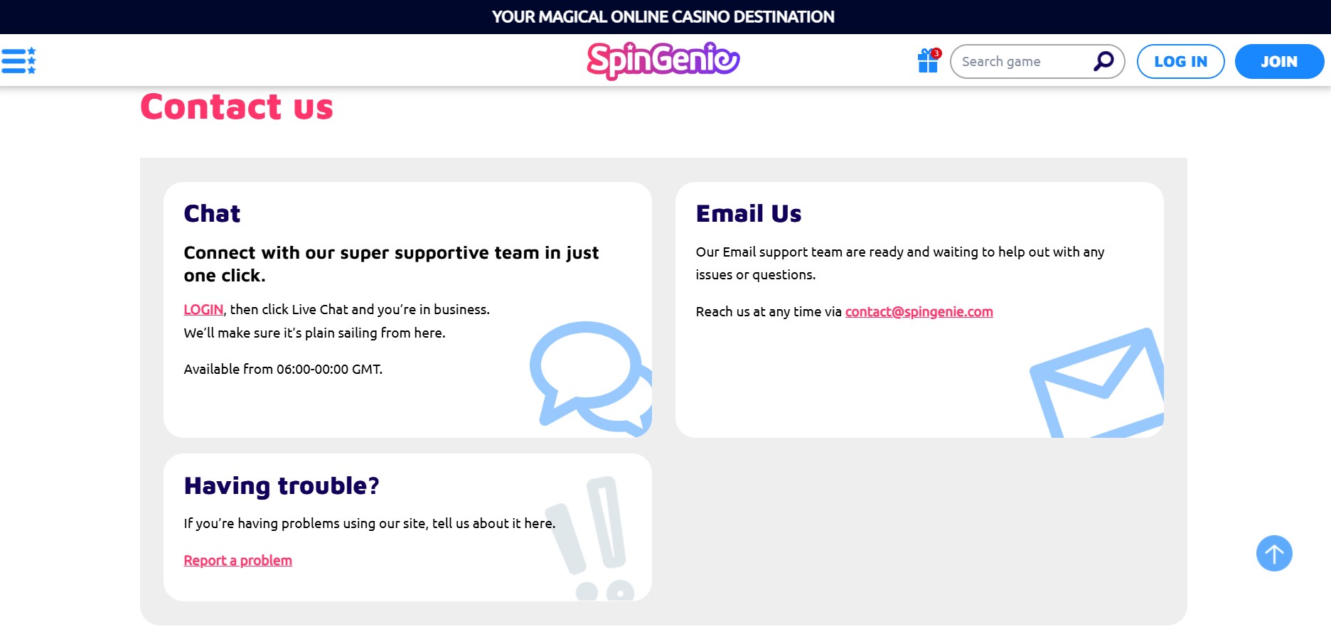 Customer Support SpinGenie Ontario