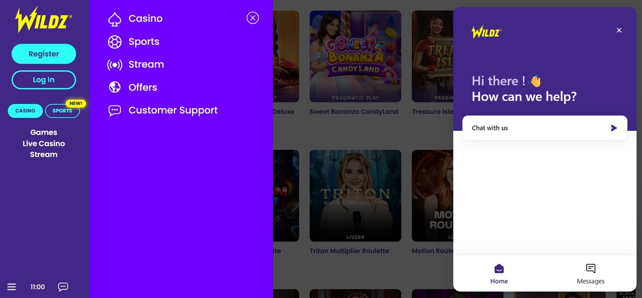 Customer Support Wildz Casino Canada