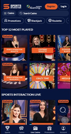 Sportsinteraction Live Casino Ca