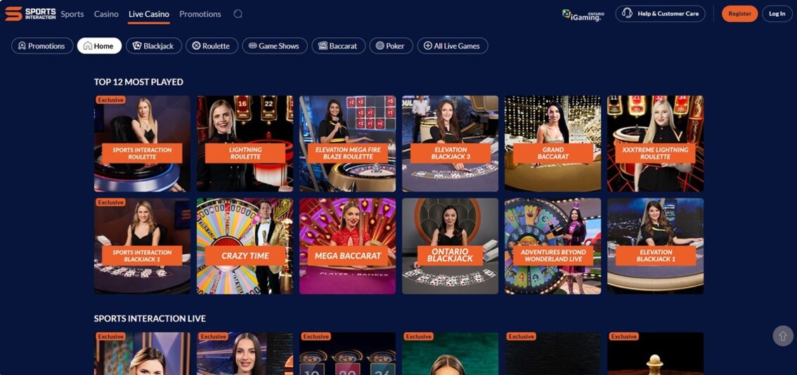 Sportsinteraction Live Casino Ca