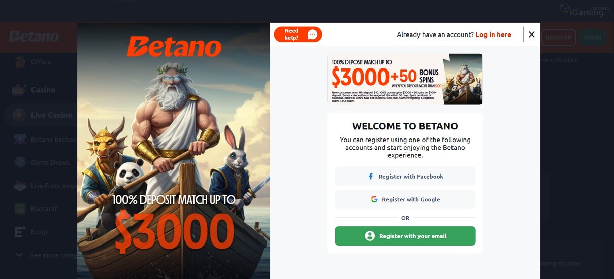 BEtano Canada Register