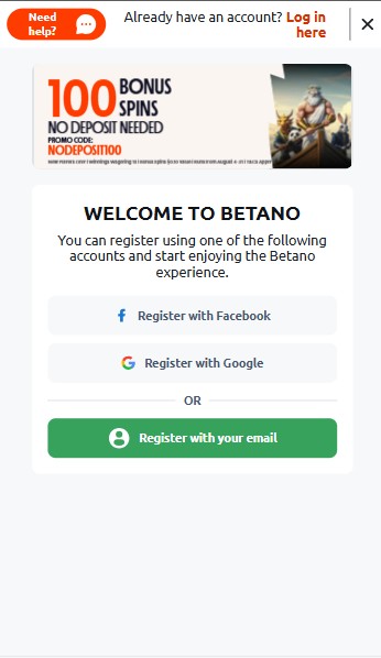 Betano Register Casino Canada