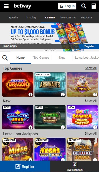 BEtway Casino Homepage Canada