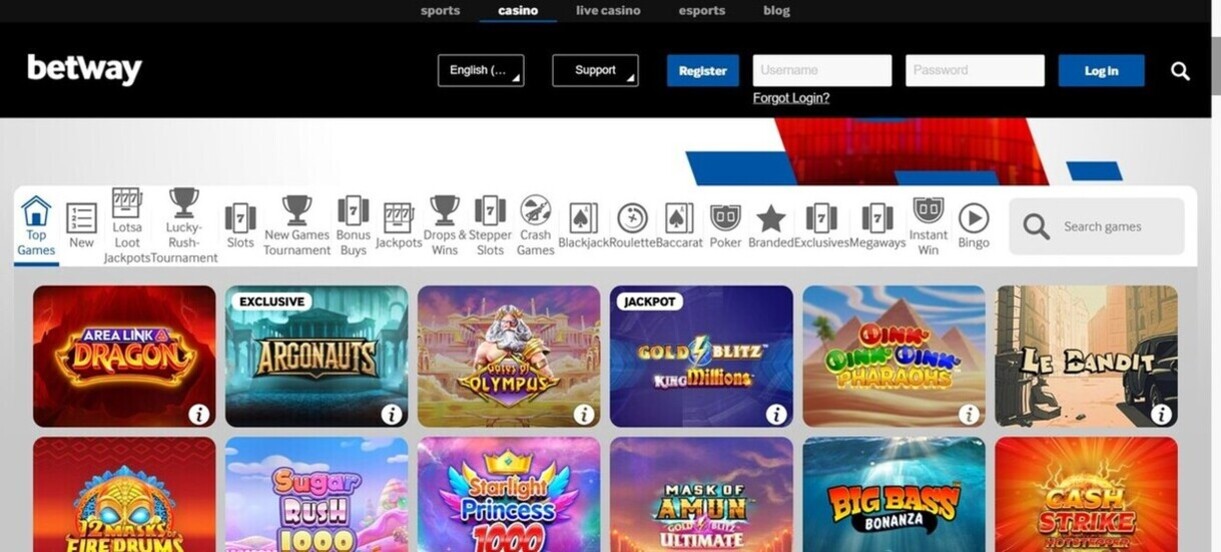 Betway Homepage Casino Canada