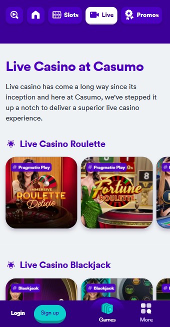 Casino Live Casumo Canada
