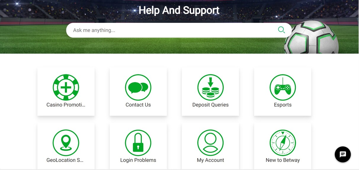 HElp and Support Betway Canada
