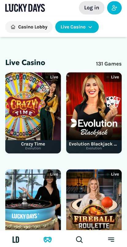 Live Casino Lucky Days